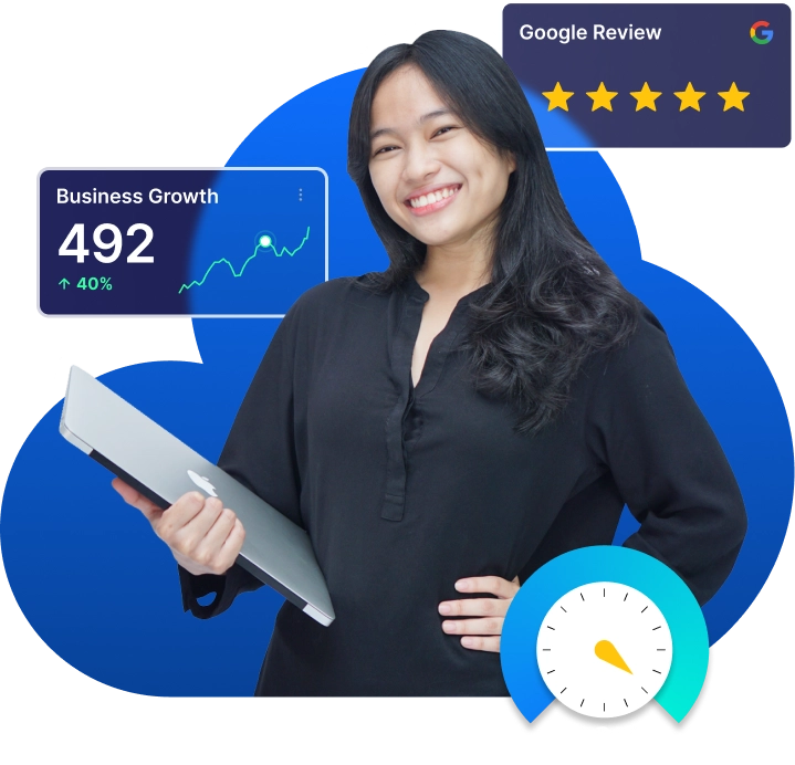 Profesional Power Digital Indonesia dengan indikator pertumbuhan bisnis dan Google Review